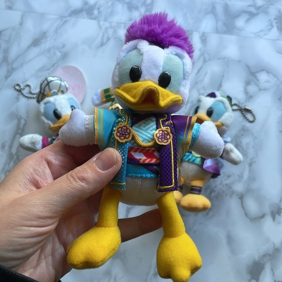 JAPAN Tokyo Disney Land / Disney Sea Donald duck plush keychain LOT - Picture 8 of 10